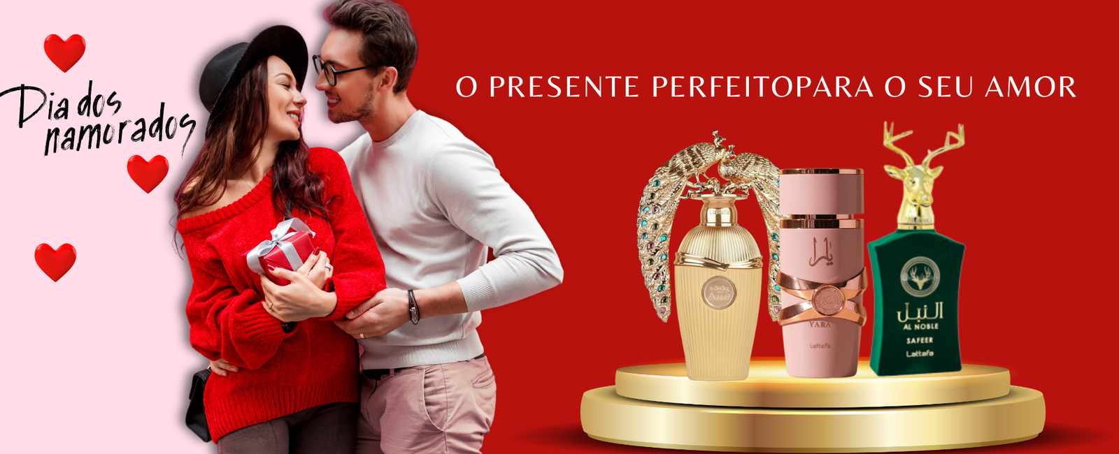 Banner de site para promo de dia dos namorados